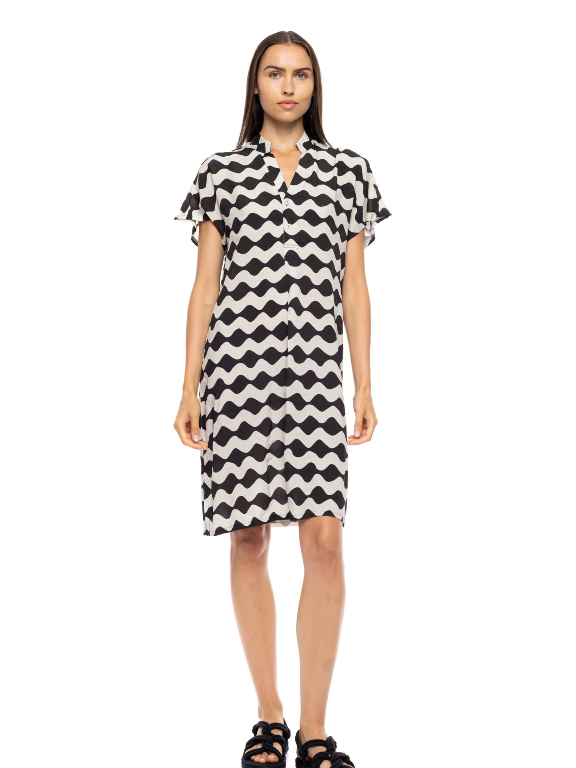 Pink Label Sommerkjole i sort: forside