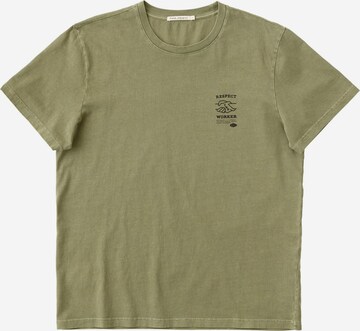 Nudie Jeans Co Shirt ' Roy Respect The Worker ' in Green: front