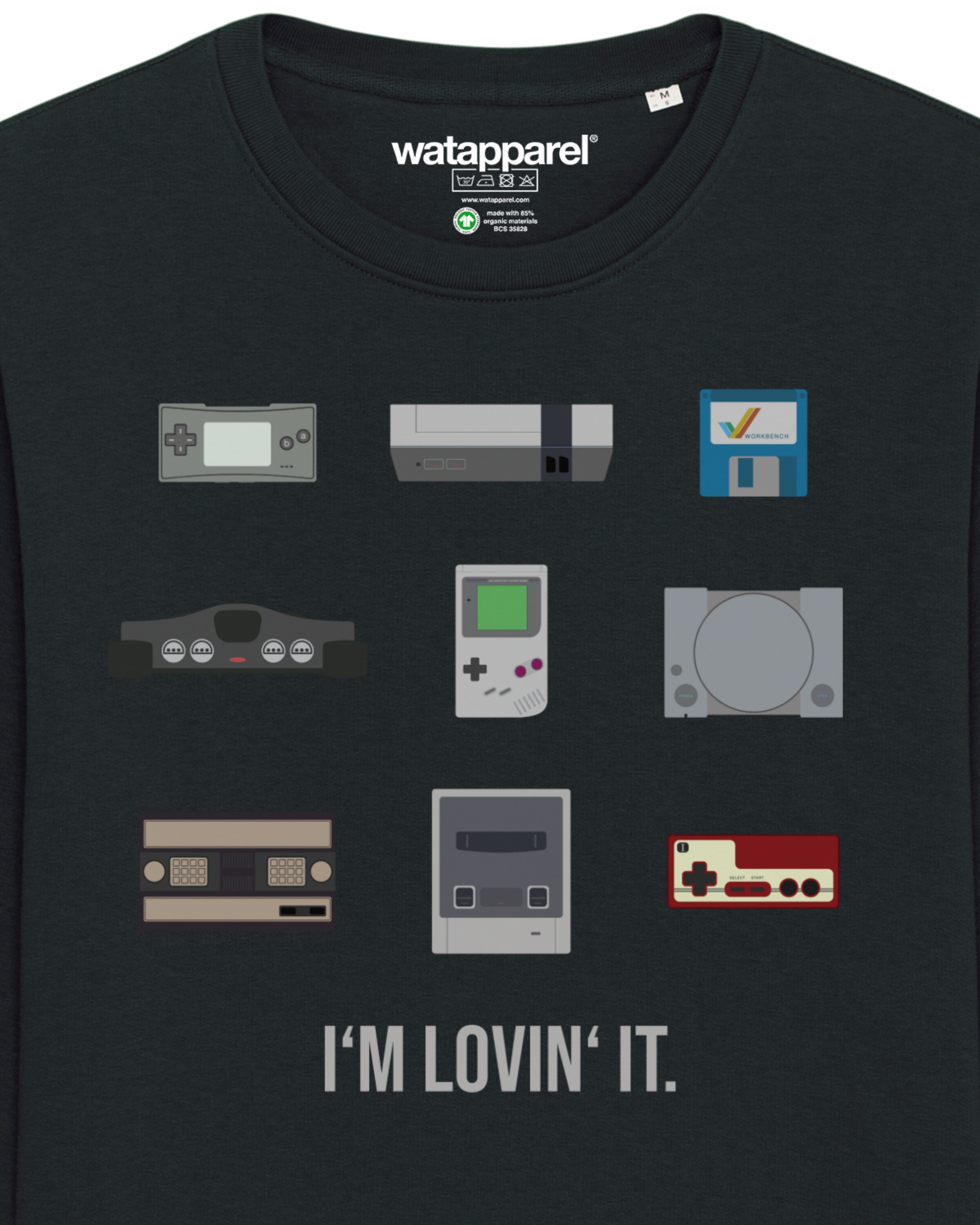 Sweat-shirt ' Videogames ' Watapparel en noir