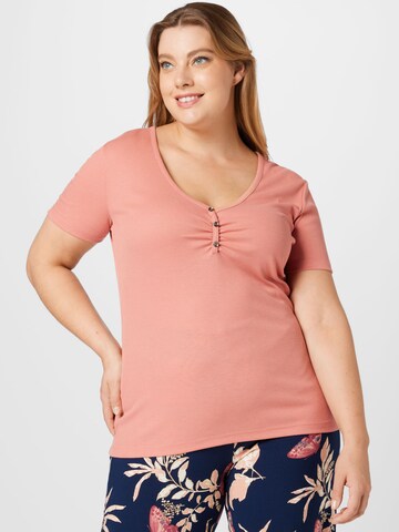 ONLY Carmakoma - Camiseta 'Tine' en rosa: frente