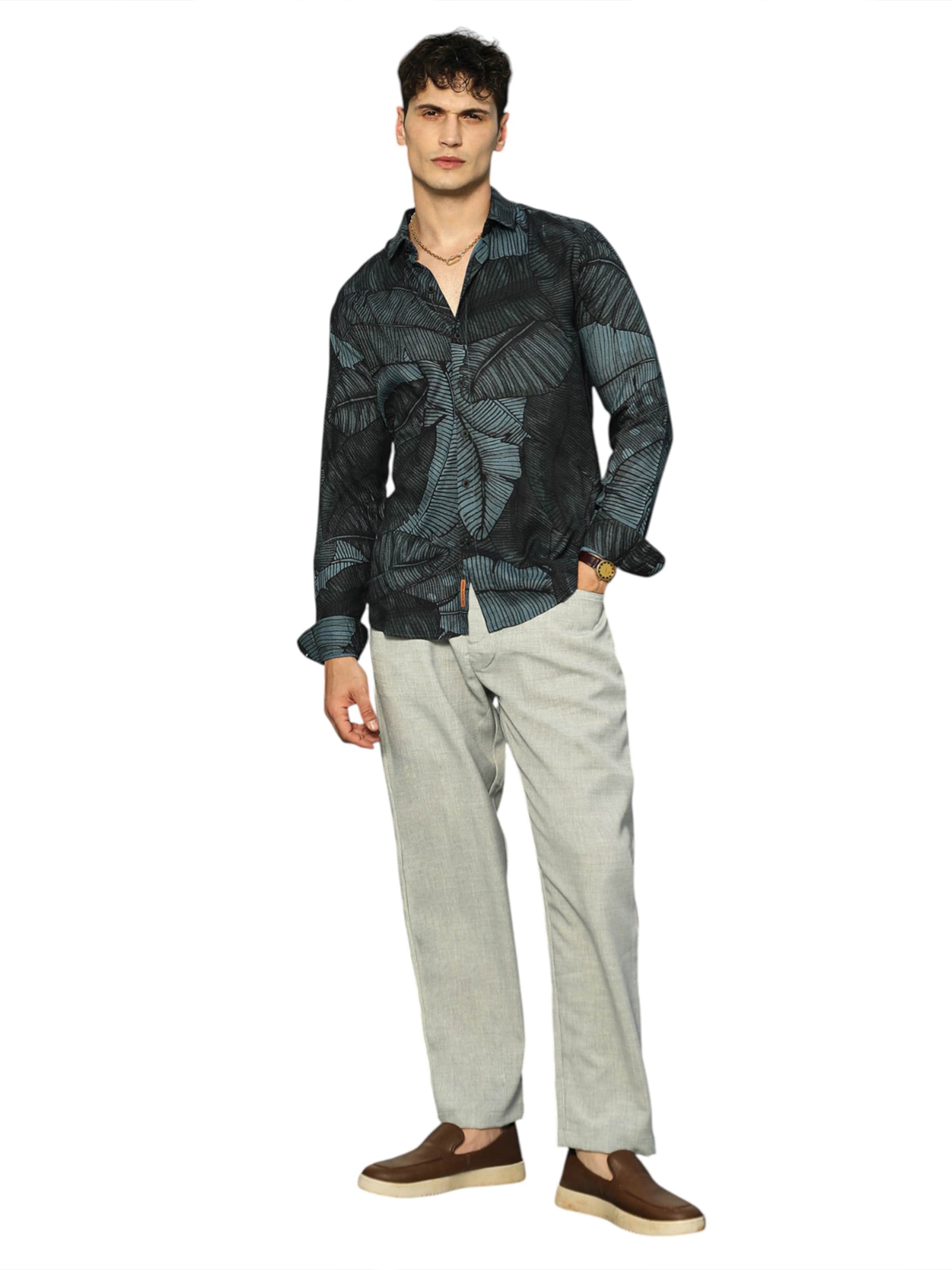 Campus Sutra Regular Fit Skjorte 'Amalia' i grøn