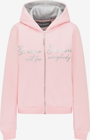 BRUNO BANANI Zip-Up Hoodie 'BARNES' in Pink: front