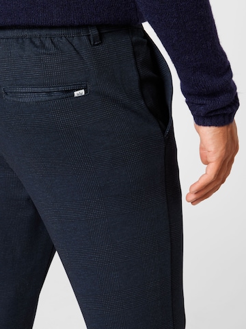 Kronstadt Slimfit Bandplooibroek in Blauw