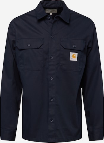 Carhartt WIP Button Up Shirt in Blue: front