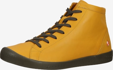 Softinos Lace-Up Ankle Boots in Yellow: front