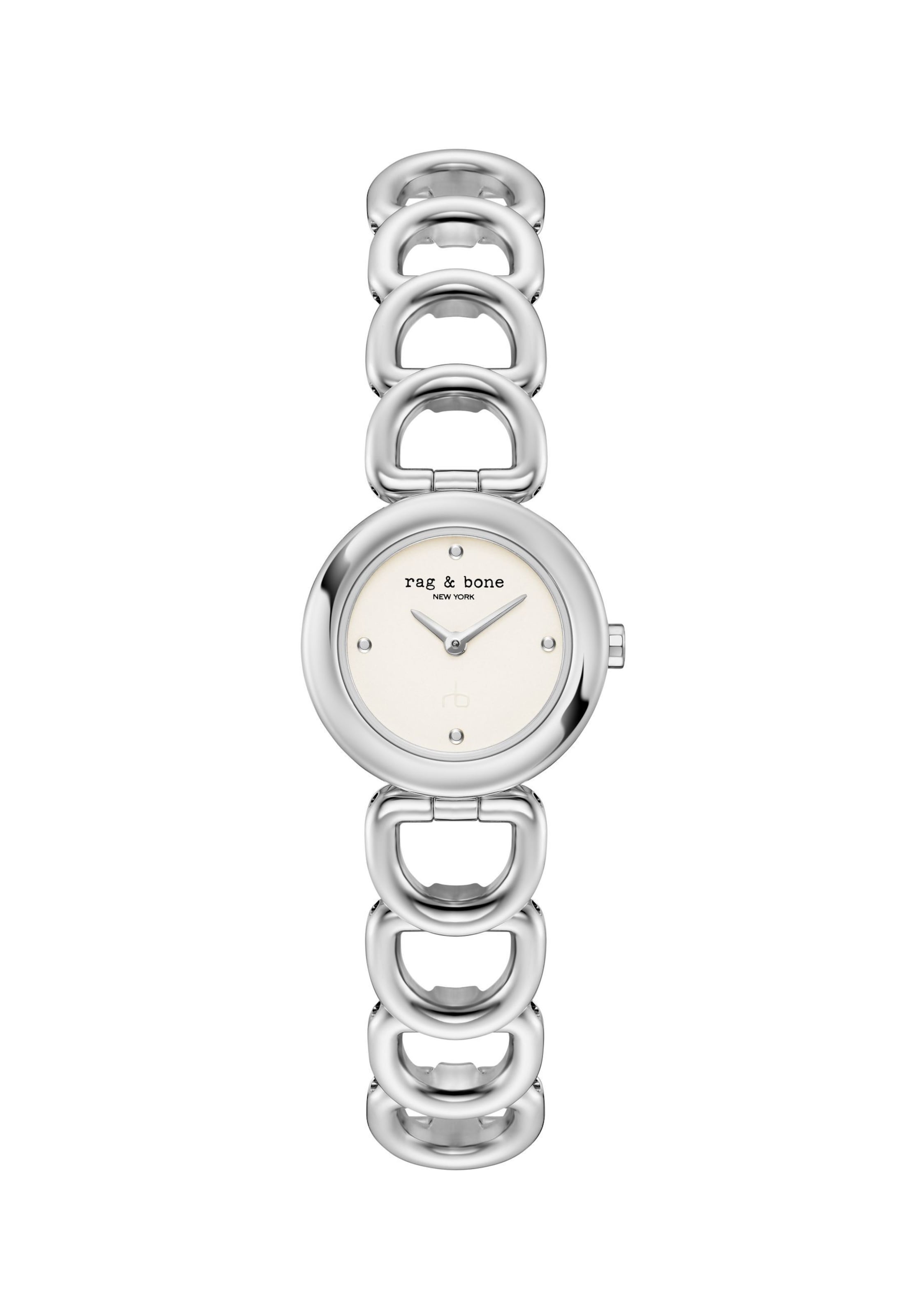 Montre à affichage analogique ' Spire ' rag & bone en argent : devant