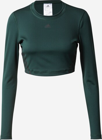 ADIDAS SPORTSWEARTehnička sportska majica 'Trainicons 3-Stripes' - zelena boja: prednji dio