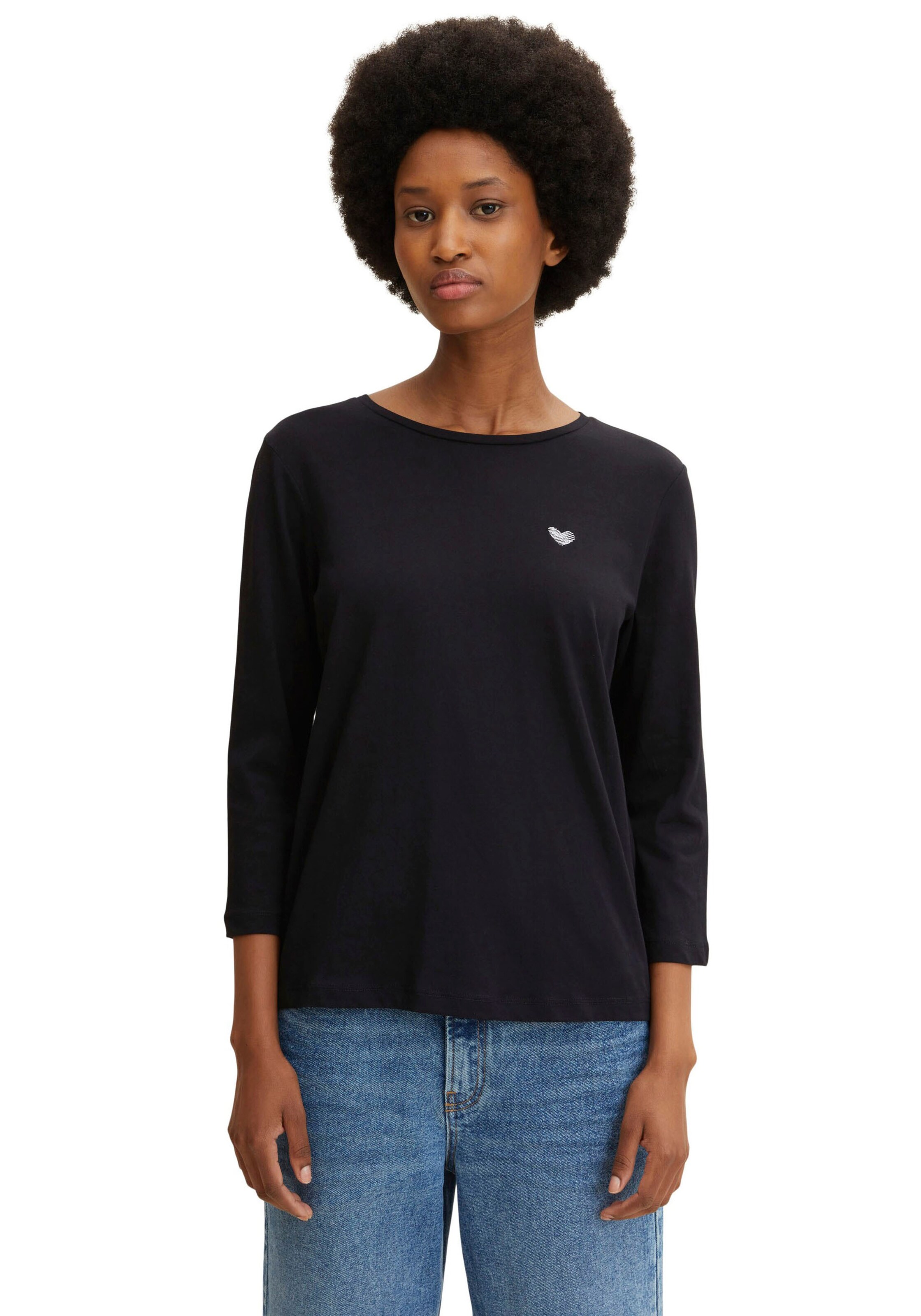 TOM TAILOR Shirt in Schwarz: Vorderseite