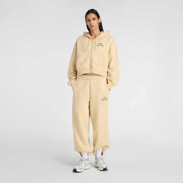 new balance Sweat jacket 'Trackside Fleece Full Zip' in Brown