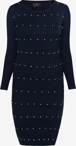 faina Knitted dress in Blue: front