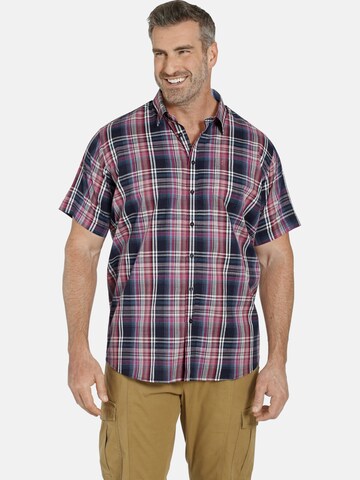 Charles Colby Comfort fit Button Up Shirt ' Duke Logan ' in Red: front