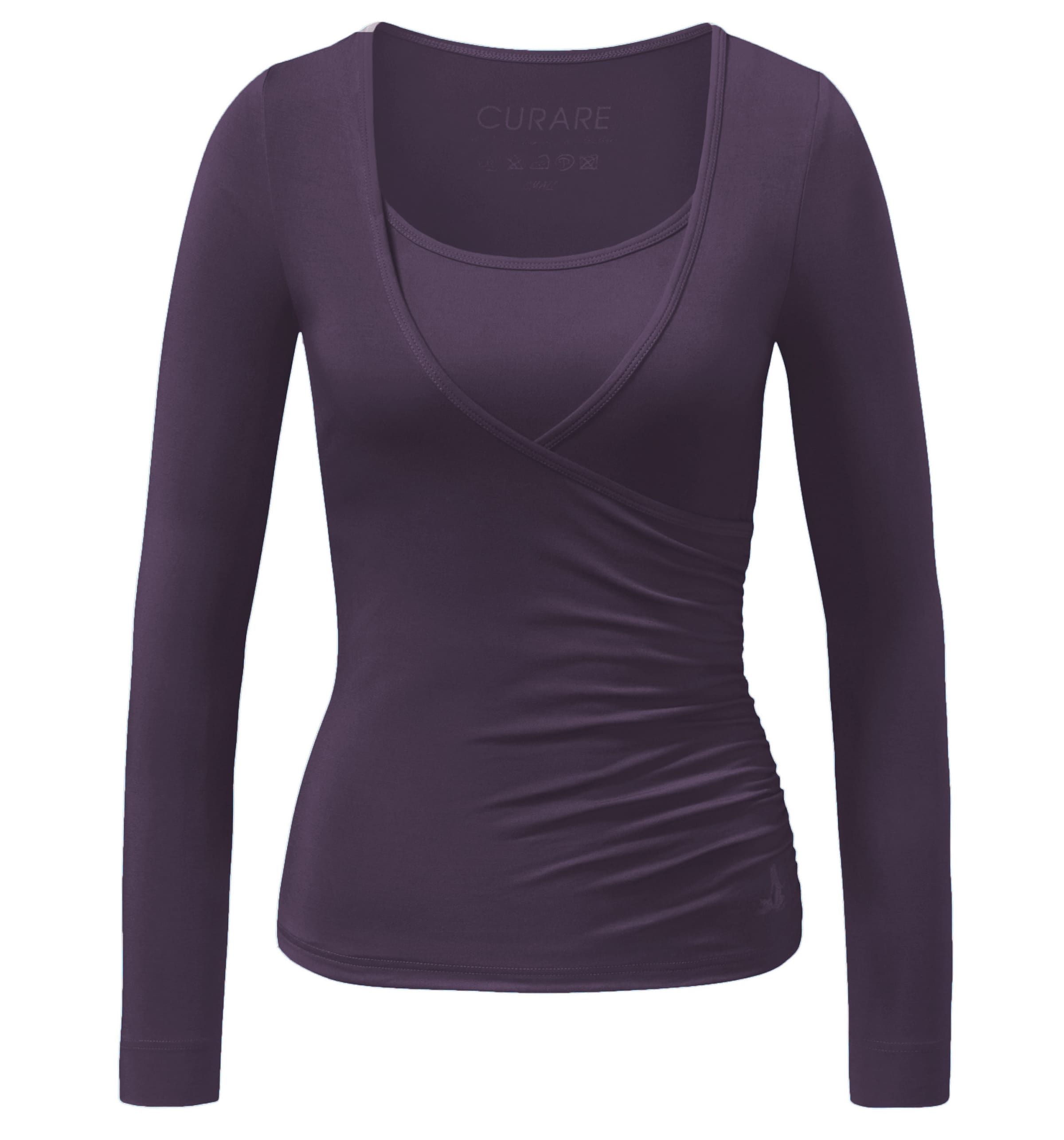 CURARE Yogawear Functioneel shirt 'Flow' in Lila: voorkant