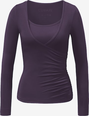 CURARE Yogawear - Camiseta funcional 'Flow' en lila: frente