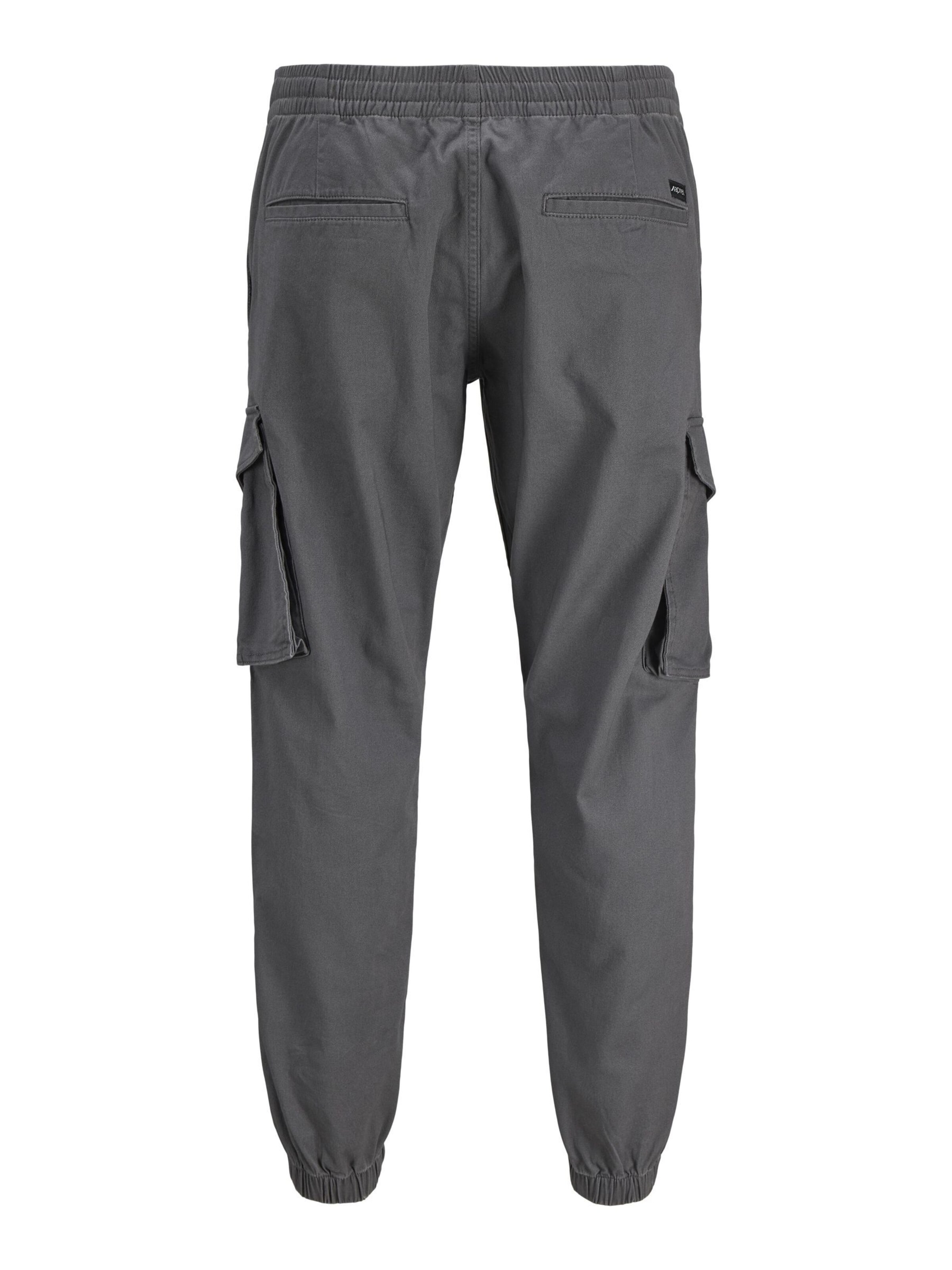 aprel Tapered Cargobukser i grå