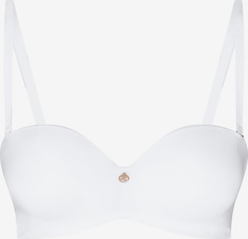 ESOTIQ - Push-up Sujetador 'Push-up-BH Raffen, Plunge-Dekolleté, Balconette-Cups 65B' en blanco: frente