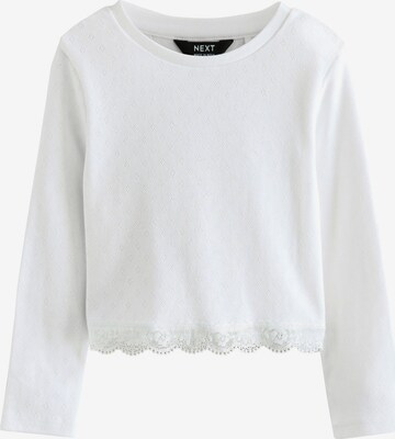 T-Shirt Next en blanc : devant