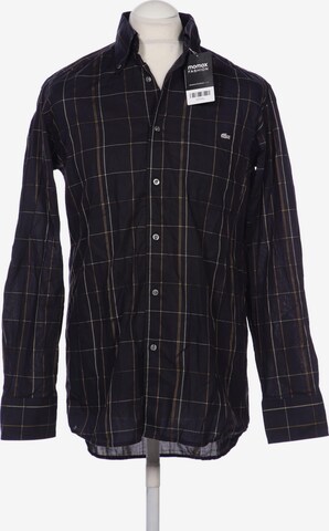 LACOSTE Button Up Shirt in M in Black: front