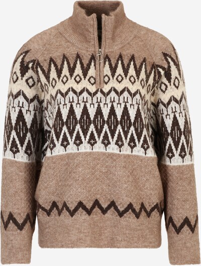 OBJECT Tall Sweter w kolorze kremowy / brązowy / ciemnobrązowym, Podgląd produktu