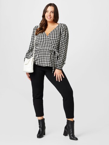 melns Dorothy Perkins Curve Blūze