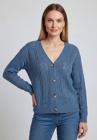Cardigan CALEY en bleu : devant