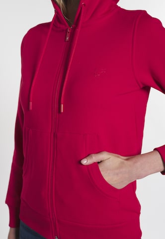 DENIM CULTURE - Sudadera con cremallera 'Yasenia' en rojo