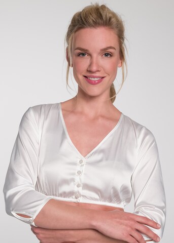 Blouse folklorique 'Tulia' SPIETH & WENSKY en blanc : devant