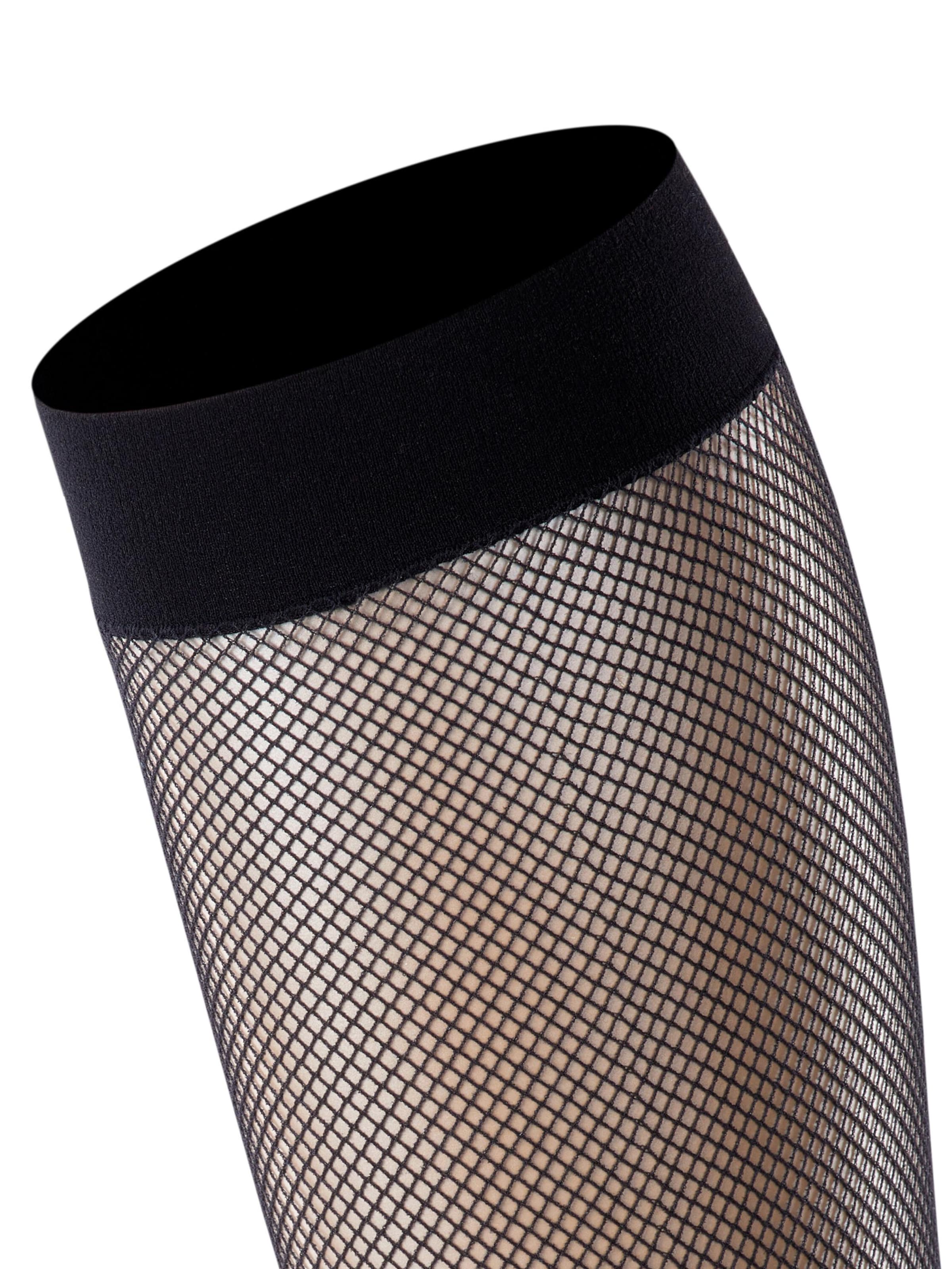 FALKE Over the Knee Socks 'Net' in Black