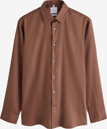 Next Forretningsskjorte i brun: forside