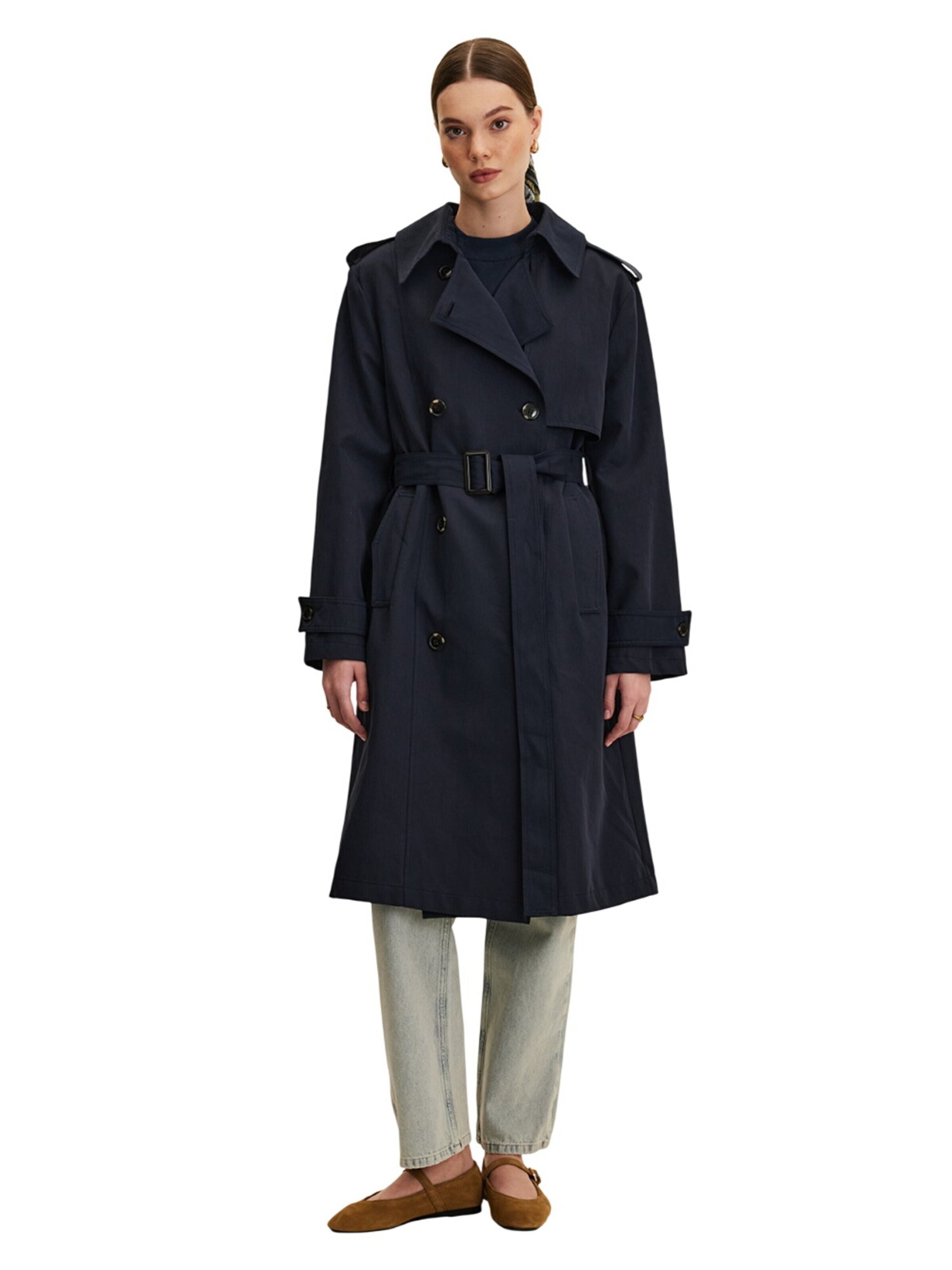 MANUKA Between-seasons coat in Blue