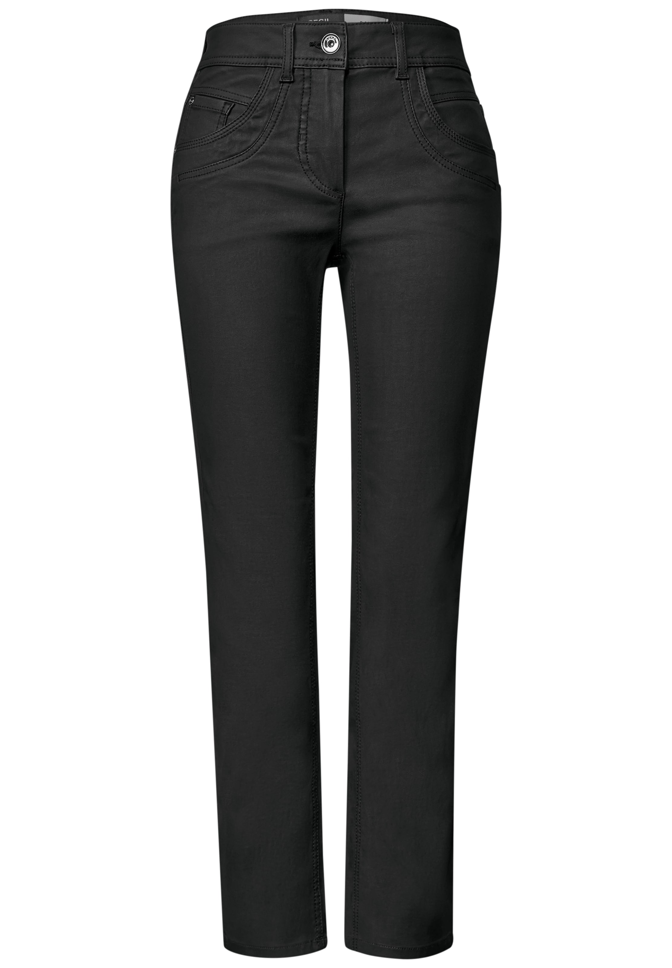 CECIL Slimfit Hose 'Toronto' in Schwarz: Vorderseite
