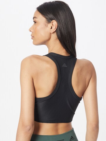 ADIDAS SPORTSWEAR Sportovní top 'Studio Wrapped Rib' – černá