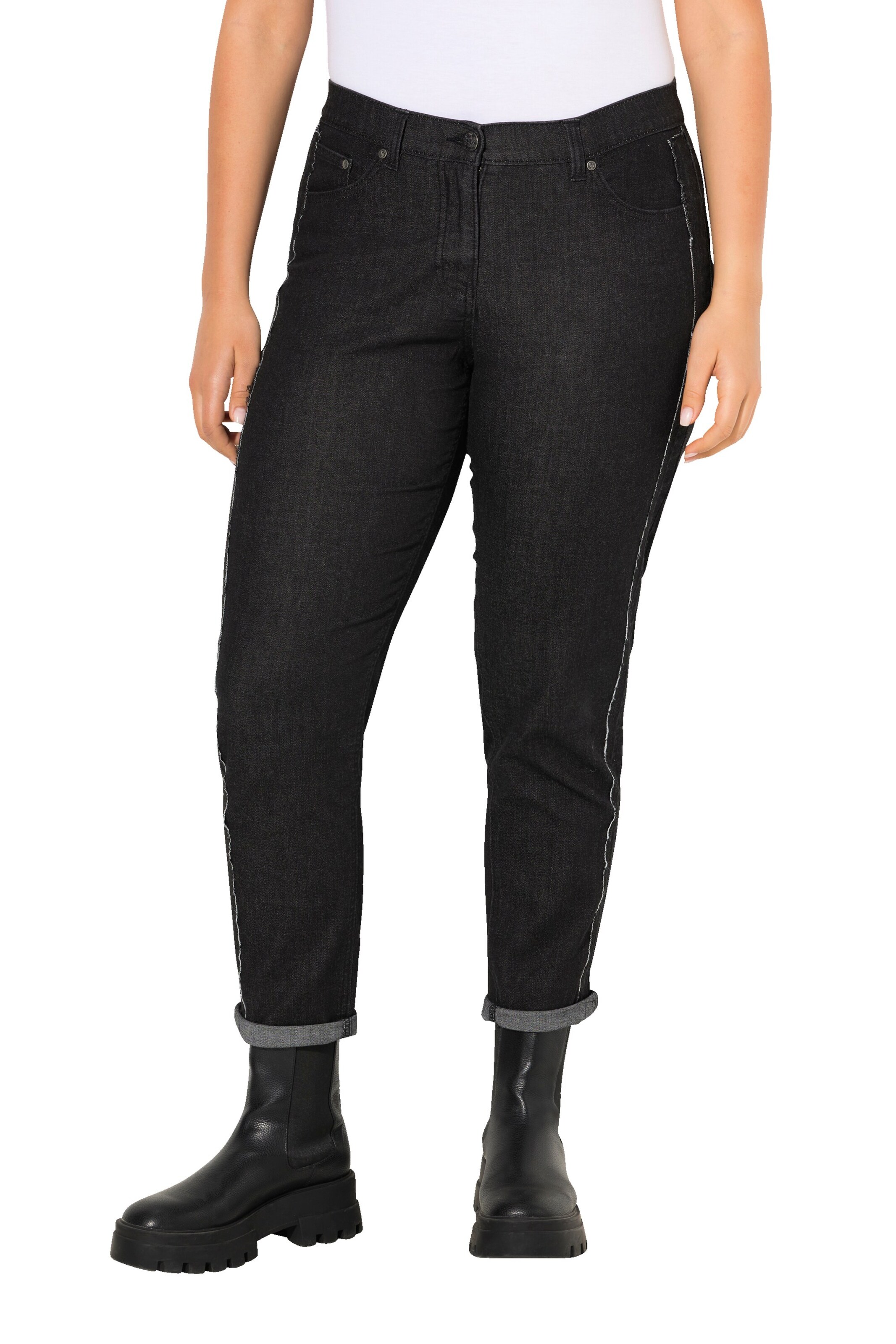 Effilé Jean Ulla Popken en noir : devant