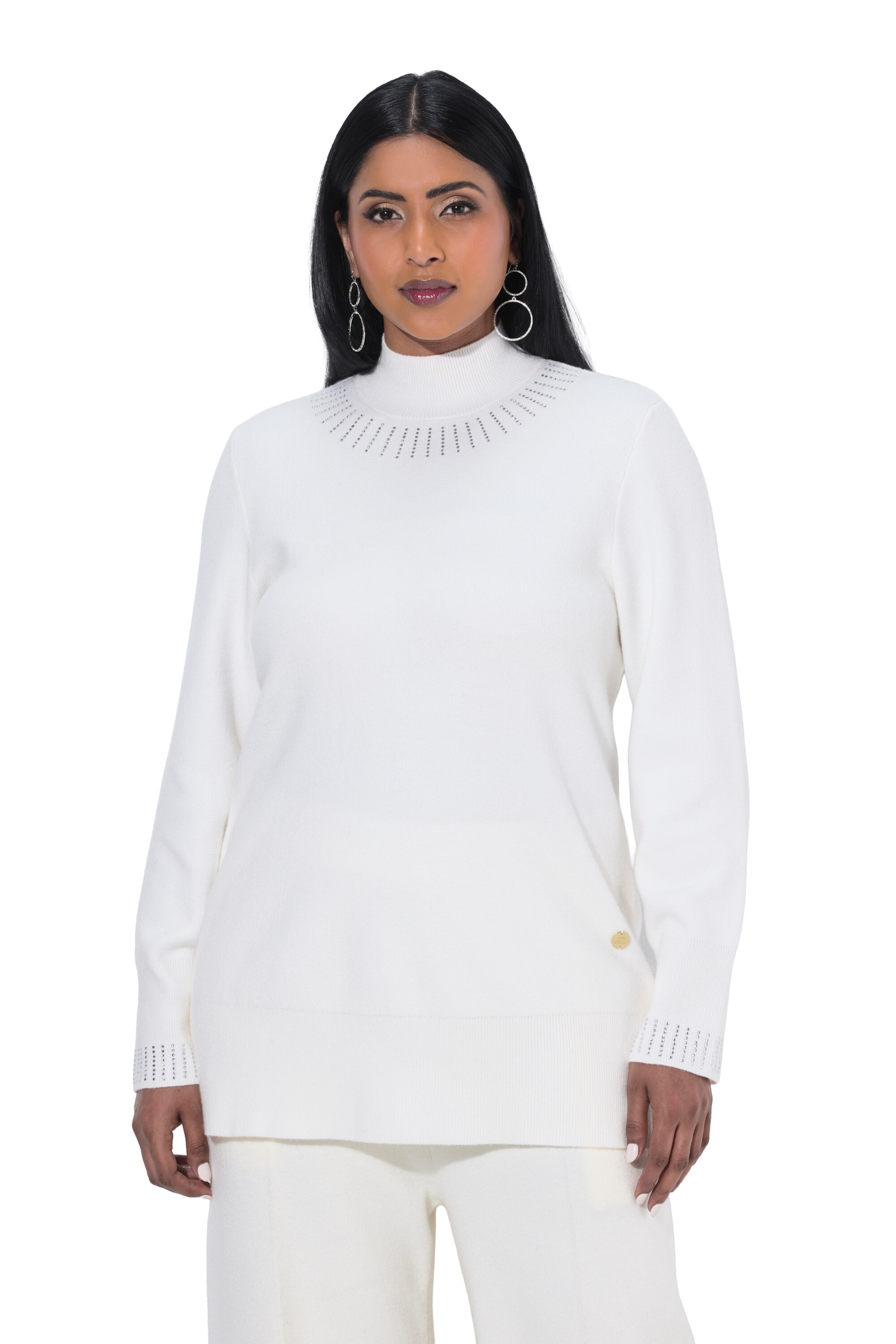 Ulla Popken Pullover in Weiß: Vorderseite