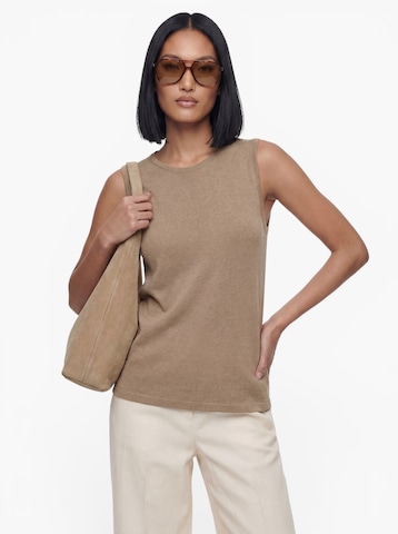 SELECTED Stricktop in Beige: Vorderseite