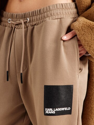 KARL LAGERFELD JEANS Loose fit Trousers in Beige