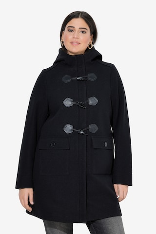 Ulla Popken Mantel in Schwarz: Vorderseite