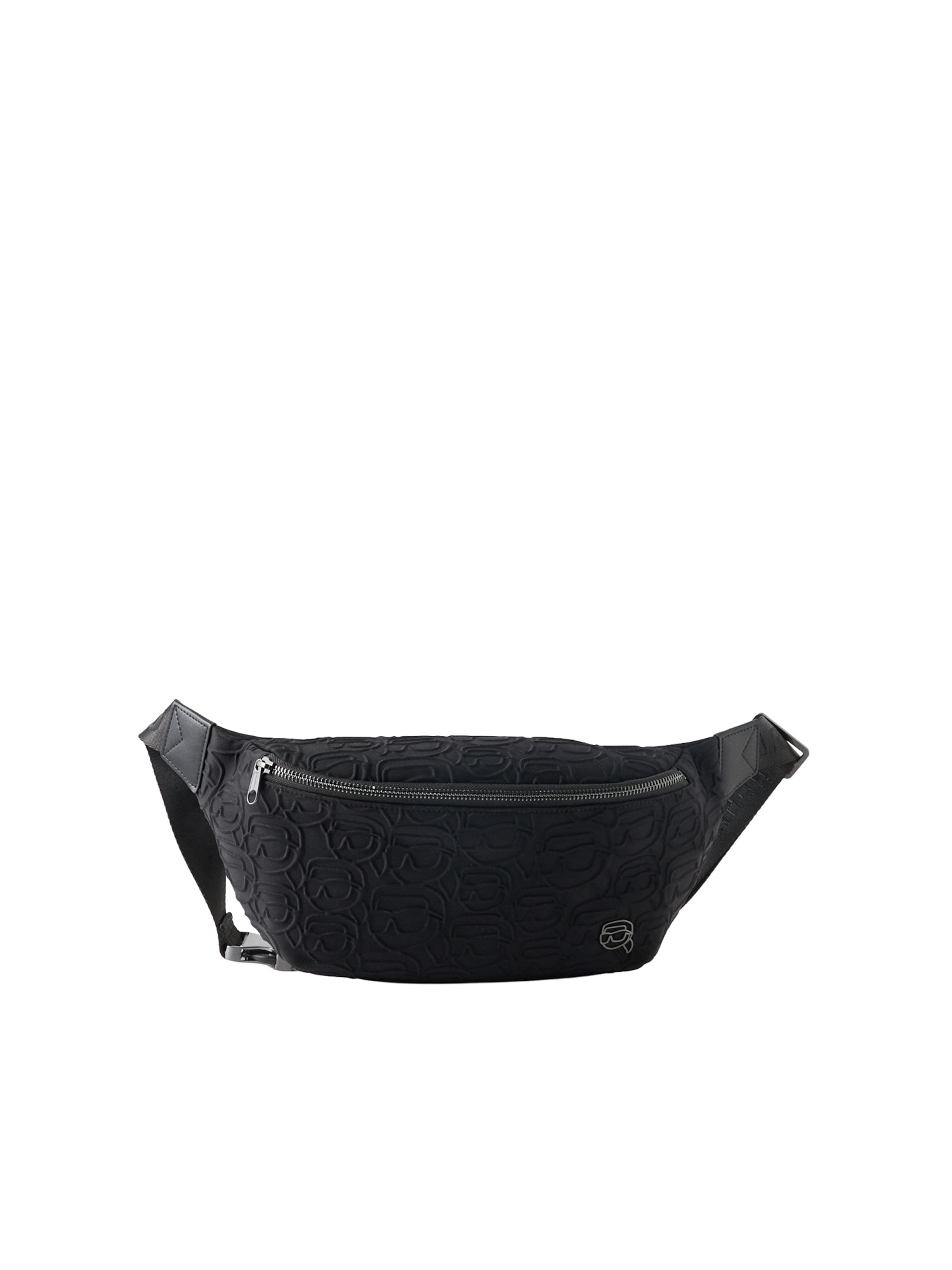 Karl Lagerfeld Fanny Pack 'IKON' in Black: front