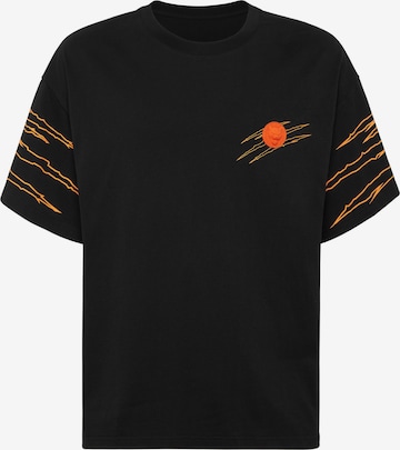 Plein Sport - Camiseta 'Scratch' en negro: frente