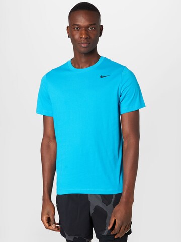 NIKE Klasický střih Funkční tričko – modrá: přední strana