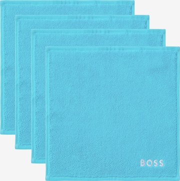 BOSS Washcloth 'PLAIN' in Blue: front