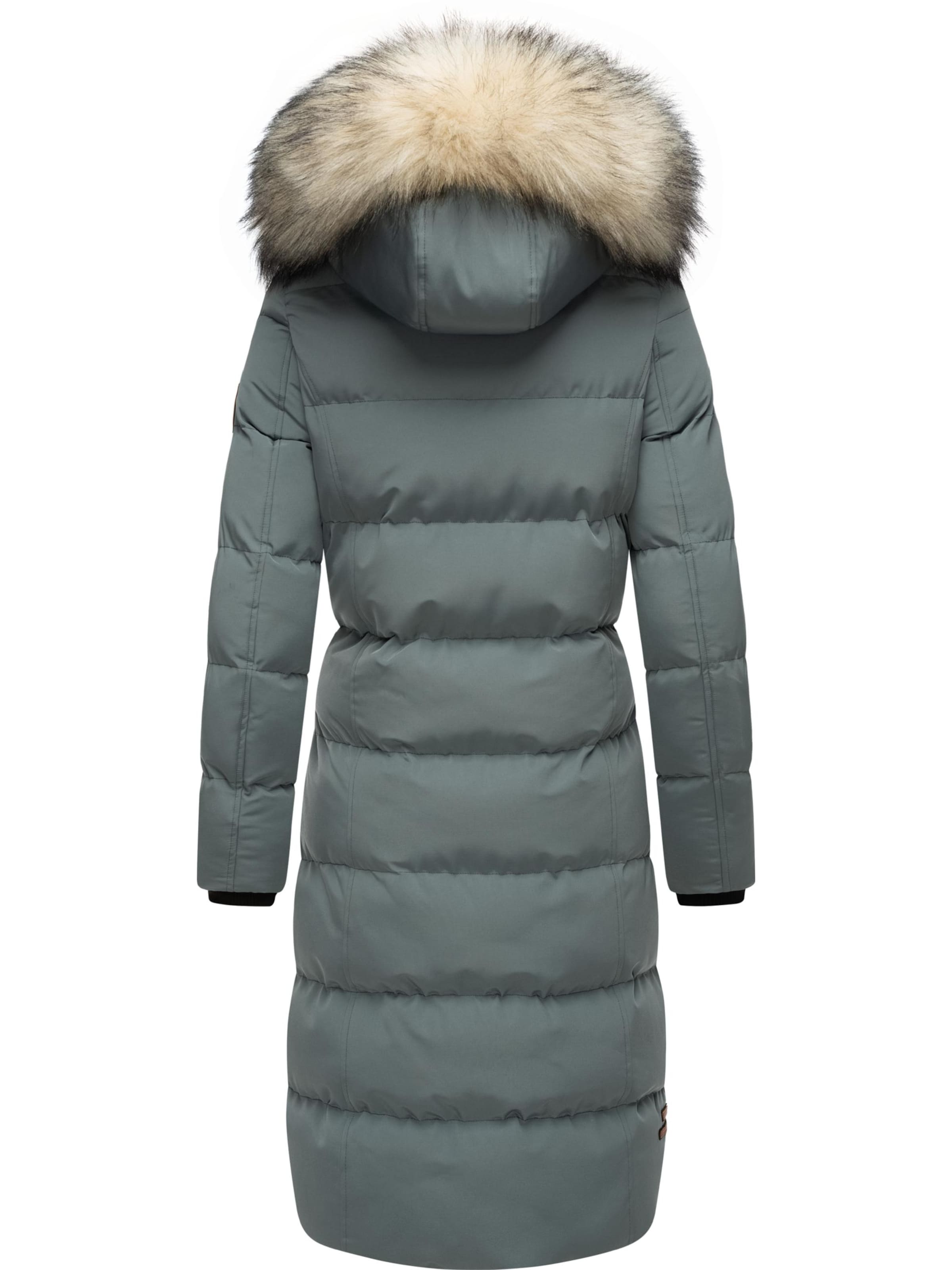 MARIKOO Pitkä talvitakki 'Schneesternchen' värissä sininen