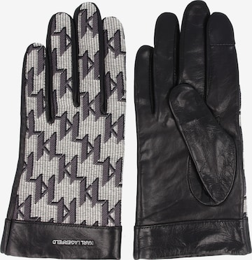 Karl Lagerfeld - Guantes con dedos en negro: frente