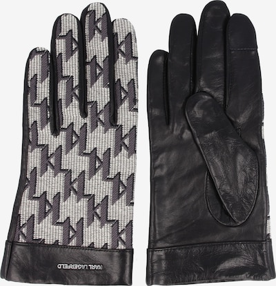 Karl Lagerfeld Fingerhandschuhe in grau / schwarz, Produktansicht