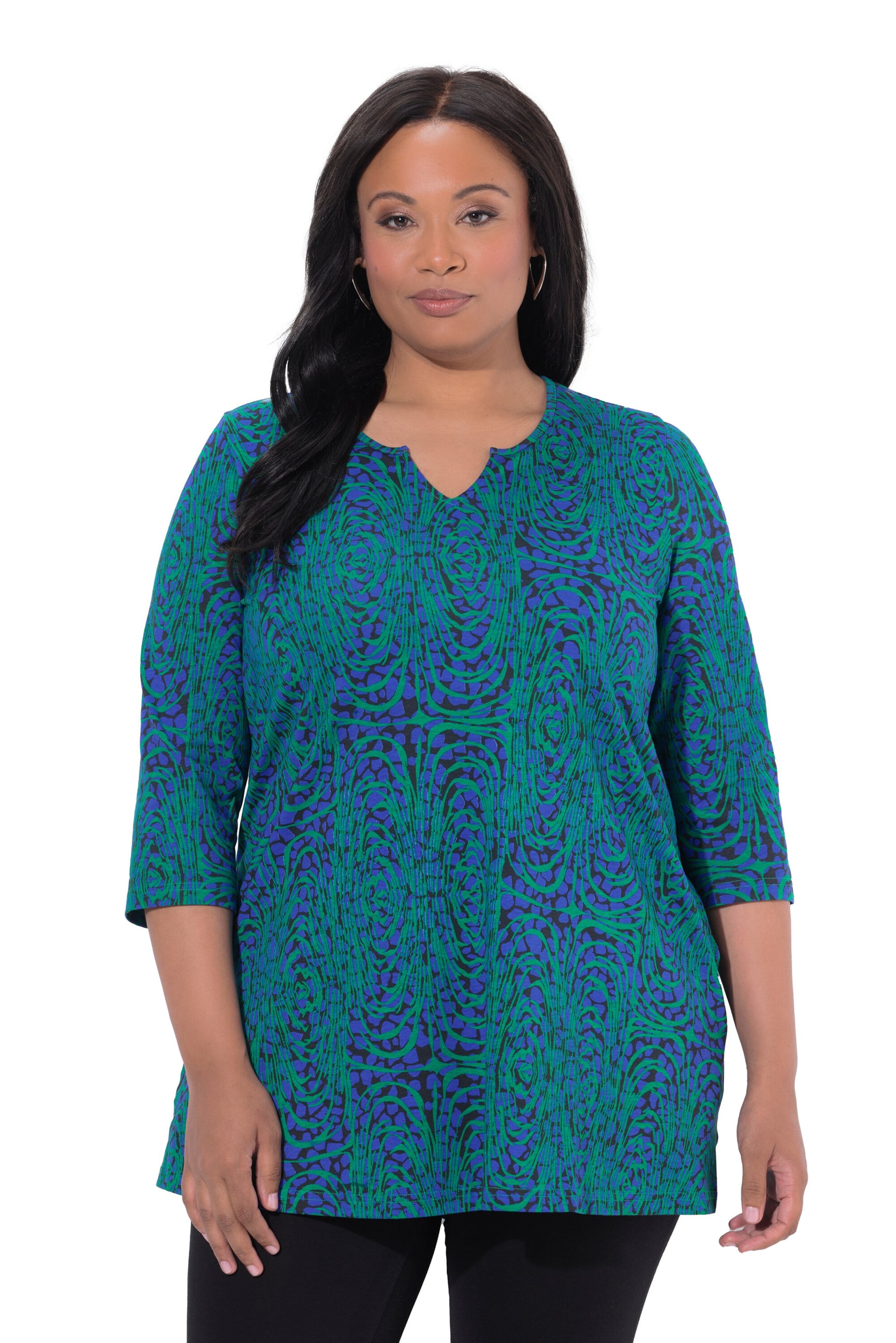 Ulla Popken Longshirt in Grün: Vorderseite