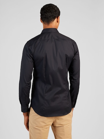 UNITED COLORS OF BENETTON Slim Fit Hemd in Schwarz