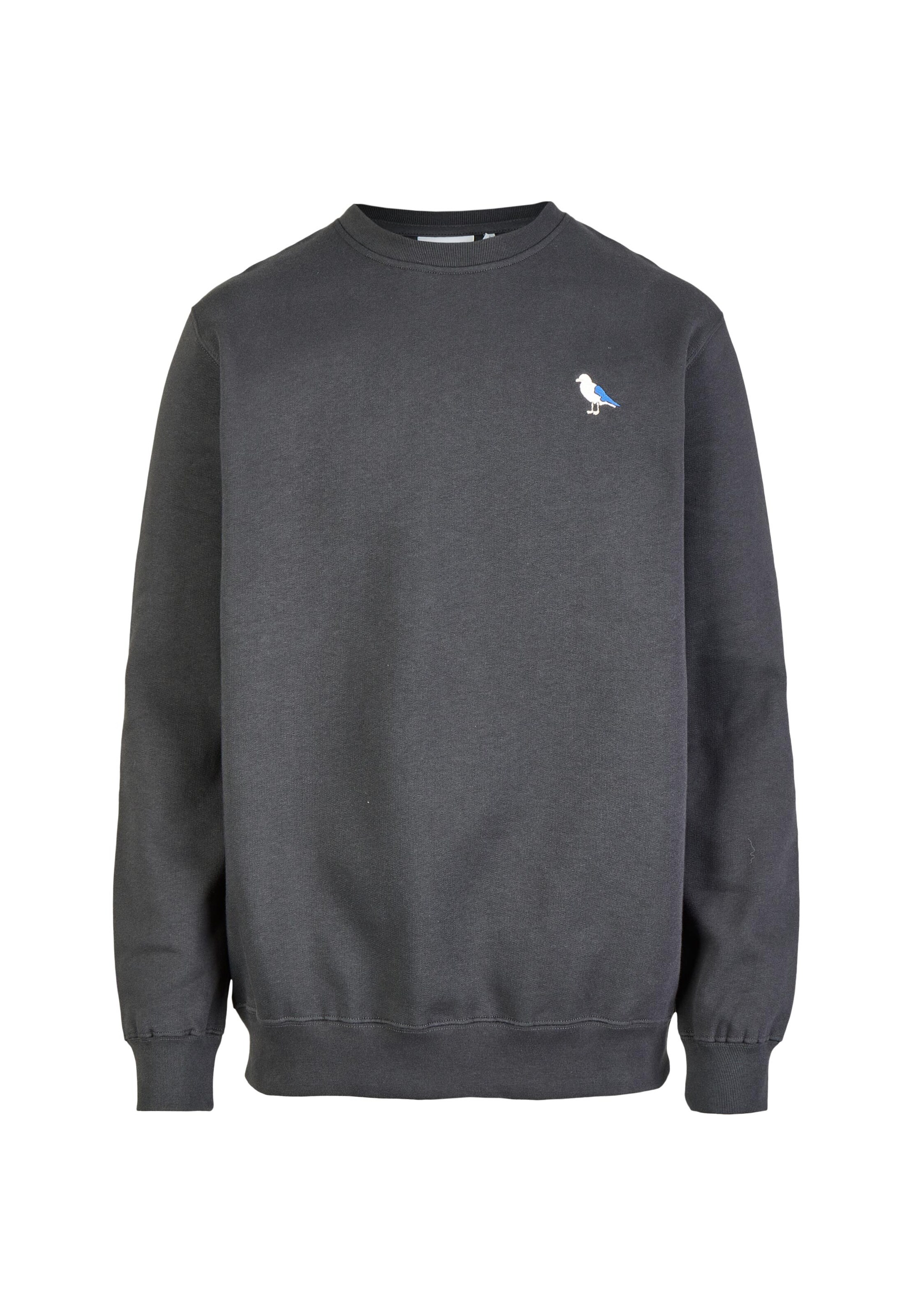 Cleptomanicx Sweatshirt 'Embro Gull' in Grey: front