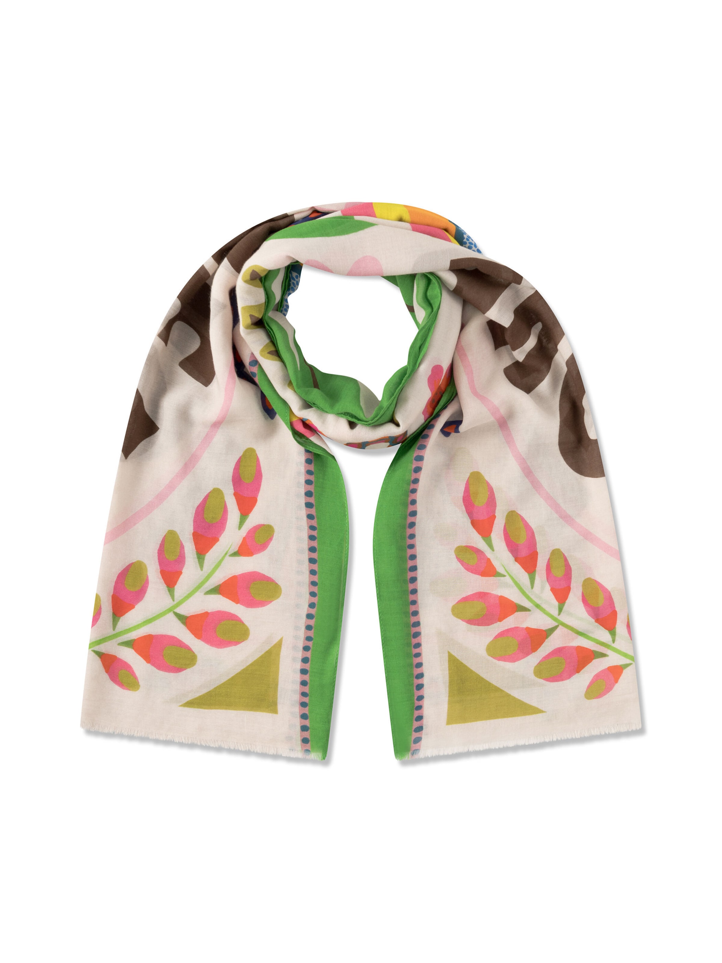 CODELLO Schal SELF LOVE- Schriftzug in grün, Produktansicht