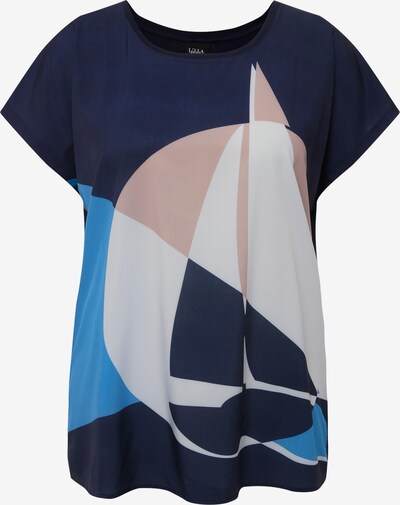 Marškinėliai iš Ulla Popken, spalva – mėlyna / tamsiai mėlyna jūros spalva / ryškiai rožinė spalva / balta, Prekių apžvalga