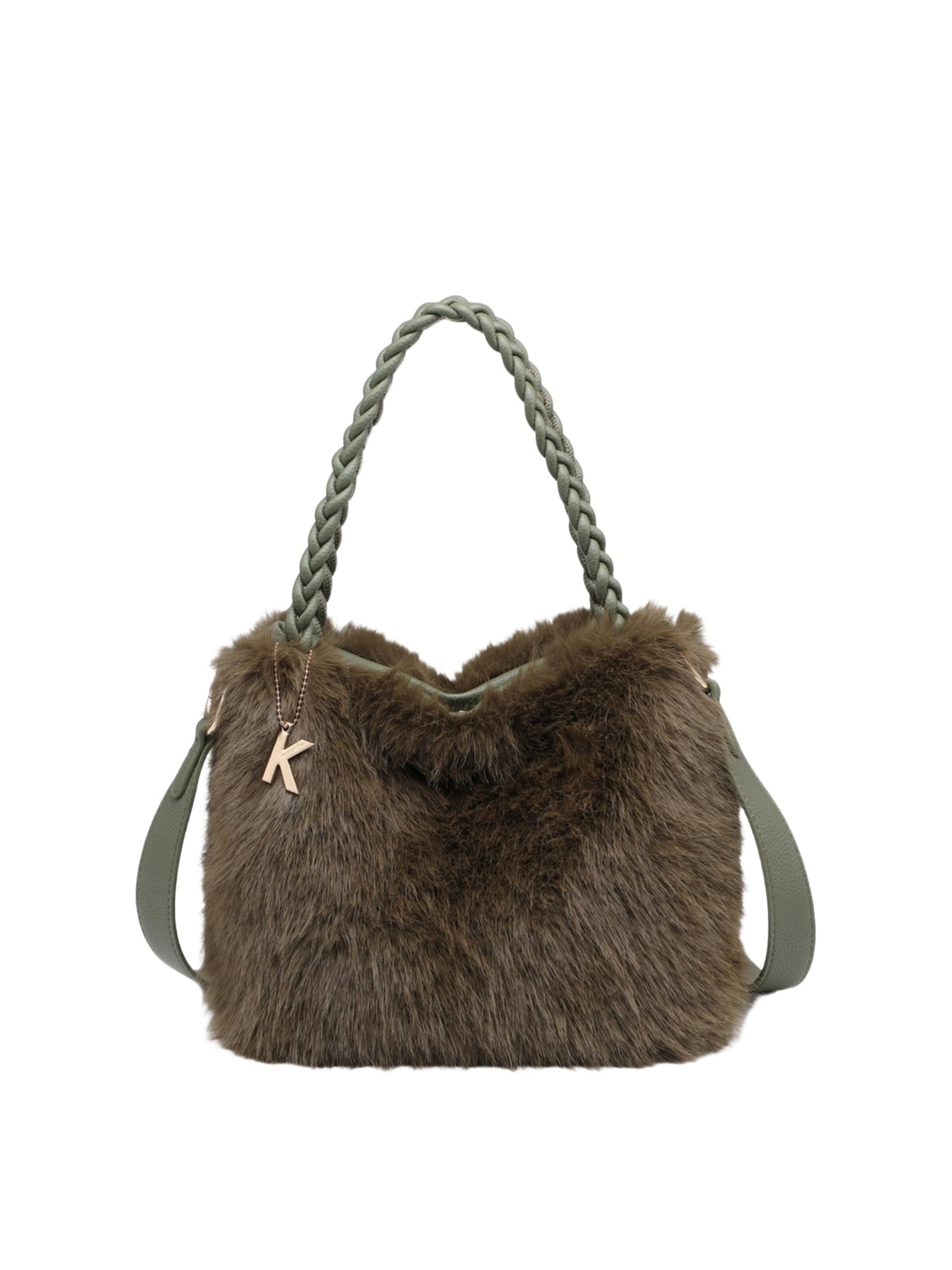 Borsa a mano di Kassandra in verde: frontale
