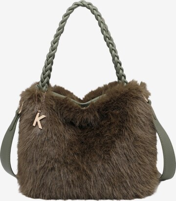 Borsa a mano di Kassandra in verde: frontale